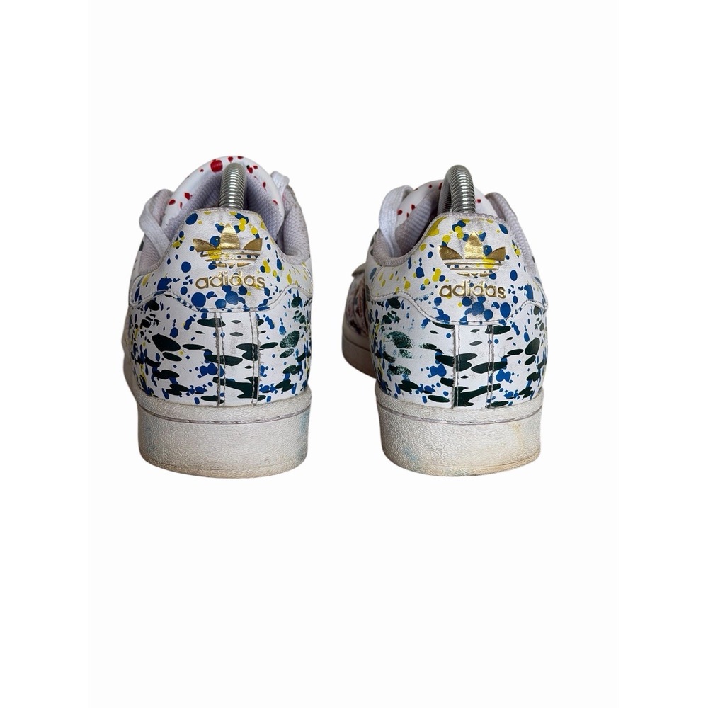 Adidas Superstar Splashes Splatter Drips White Mens Size 9 - Picture 7 of 11